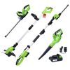 vidaXL 4 Piece Cordless Garden Power Tool Set with Charger&Battery