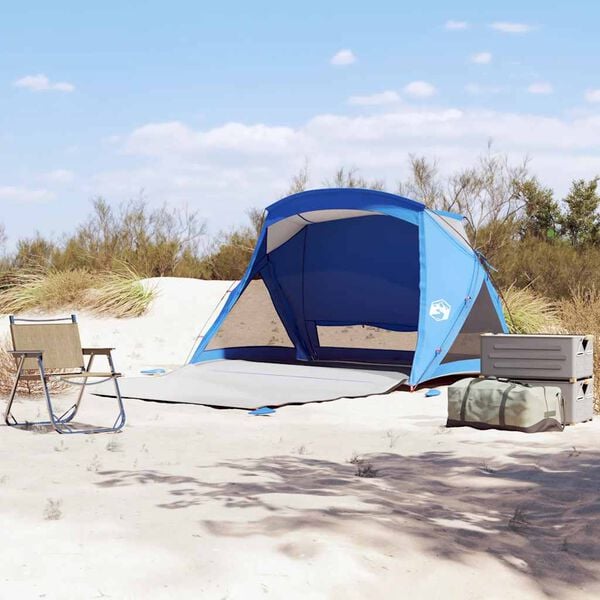 vidaXL Beach Tent 2-Person Azure Blue Waterproof