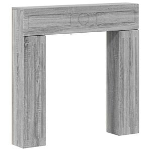 vidaXL Fireplace Surround Grey Sonoma 102 x 18 x 100.5 cm