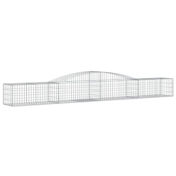 vidaXL Arched Gabion Baskets 2 pcs 400x50x40/60 cm Galvanised Iron