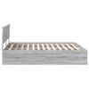 vidaXL Bed Frame Grey Sonoma 200 x 200 cm Engineered Wood