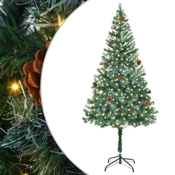 vidaXL Artificial Christmas Tree with Stand Green 180 cm PVC and Steel