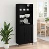 vidaXL Highboard Black oak 69.5 x 34 x 180 cm Engineered Wood