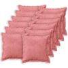 vidaXL Cushion with Pillow HOUTEN 12 pcs Pink Velvet