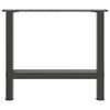 vidaXL Coffee Table Legs Anthracite 2 pcs 60x(42-43) cm Steel