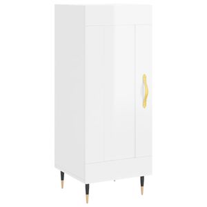 vidaXL Sideboard High Gloss White 34.5x34x90 cm Engineered Wood