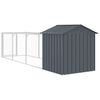 vidaXL Dog House with Roof Anthracite 117x405x123 cm Galvanised Steel