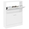 vidaXL Shoe Cabinet White 59x17x81 cm Engineered Wood