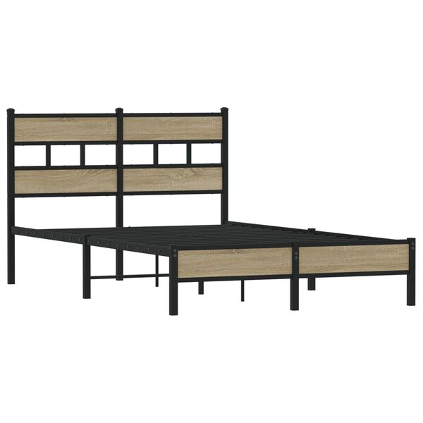vidaXL Bed Frame without Mattress Sonoma Oak 120x200 cm Engineered Wood