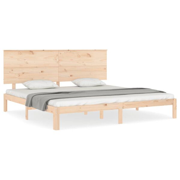 vidaXL Bed Frame without Mattress Super King Size Solid Wood Pine