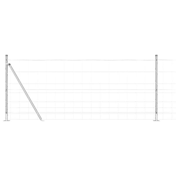 vidaXL Fence Post Galvanized 25 x 1 m Steel