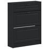 vidaXL Shoe Cabinet UTRECHT 78 x 24 x 100 cm Engineered Wood Black