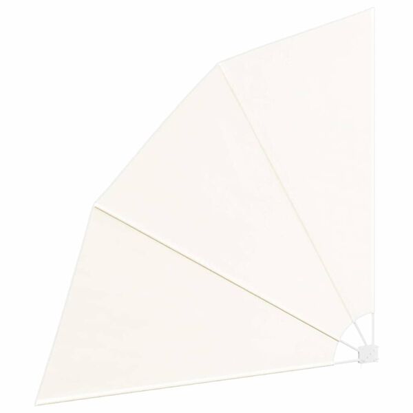 vidaXL Collapsible Balcony Side Awning Cream 210x210 cm
