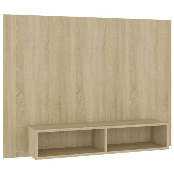 vidaXL Wall TV Cabinet Sonoma Oak 120x23.5x90 cm Engineered Wood