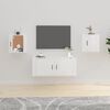 vidaXL 2 Piece Wall-mounted TV Cabinet Set High Gloss White 40x34,5x40 cm