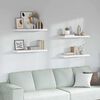 vidaXL Wall Shelf 4 pcs White Marble 80 x 23.5 x 4 cm Engineered Wood