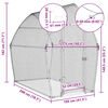 vidaXL Chicken Cage Silver 200x105x182 cm Galvanised Steel