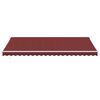 vidaXL Manual Retractable Awning with LED Burgundy 500x350 cm