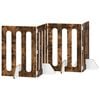 vidaXL Folding Pet Fence 4 pcs Smoked Oak 201 x 38 x 70 cm