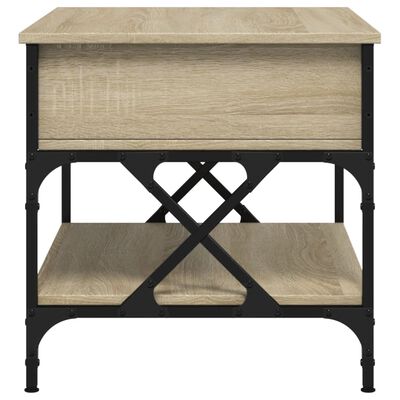 vidaXL Coffee Table Sonoma Oak 70x50x50 cm Engineered Wood and Metal