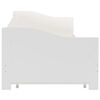 vidaXL Pull-out Sofa Bed Frame without Mattress White Pinewood 90x200 cm