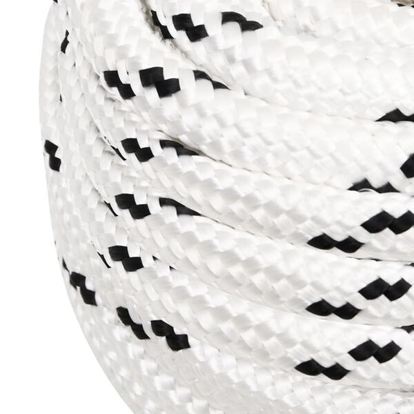 vidaXL Braided Boat Rope White 16 mmx25 m Polyester