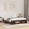 vidaXL Bed Frame without Mattress Brown Oak 150x200 cm King Size Engineered Wood