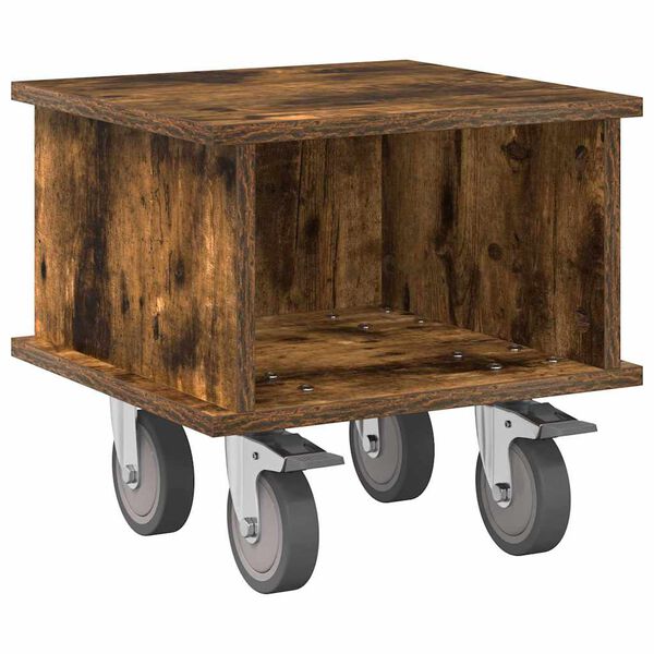 vidaXL TV Stand Smoked Oak 37 x 35 x 35 cm Engineered Wood