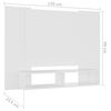 vidaXL Wall TV Cabinet White 120x23.5x90 cm Engineered Wood