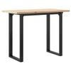 vidaXL Dining Table O-Frame 100x50x75.5 cm Solid Wood Pine and Steel