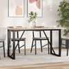 vidaXL Dining Table O-Frame 140x80x75 cm Solid Wood Pine and Steel