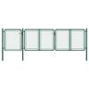 vidaXL Garden Gate Steel 400x100 cm Green