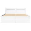 vidaXL Bed Frame with Headboard without Mattress White 140x190 cm