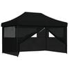 vidaXL Party Tent 279 x 410 x 315 cm Black Oxford Fabric