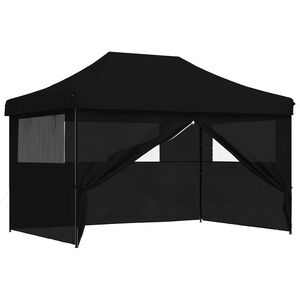 vidaXL Party Tent 279 x 410 x 315 cm Black Oxford Fabric