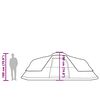 vidaXL Family Tent Dome 11-Person Grey and Orange Waterproof