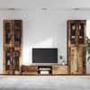vidaXL TV Cabinet Set with Drawer with Shelf Old Wood Engineered Wood