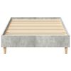 vidaXL Bed Frame No Mattress Concrete Grey 100x200 cm Engineered Wood
