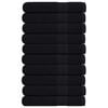 vidaXL Sauna Towels "FROGN" 10 pcs Black 80x200 cm 360 gsm