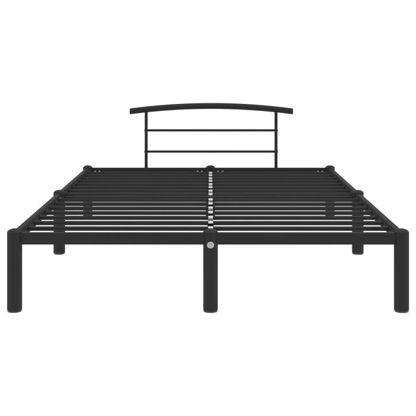 vidaXL Bed Frame without Mattress Black Metal 160x200 cm