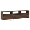 vidaXL TV Wall Cabinet with LED Brown Oak 180x31x45 cm