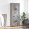 vidaXL Highboard Grey Sonoma 69.5x34x180 cm Engineered Wood