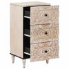 vidaXL Sideboard with Drawer White 40 x 33.5 x 75 cm Solid Mango Wood