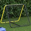 vidaXL Football Rebounder Double Side Adjustable Yellow and Black Steel