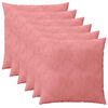 vidaXL Cushion Cover 6 pcs HEERLEN Pink 60 x 60 cm Velvet