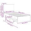vidaXL Bed Frame Black and Silver 100 x 200 cm Engineered Wood