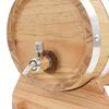 vidaXL Wine Barrel with Tap Solid Pinewood 6 L