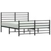 vidaXL Metal Bed Frame without Mattress with Footboard Black 120x190cm