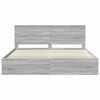 vidaXL Bed Frame Grey Sonoma 200 x 200 cm Solid Pine Wood