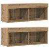 vidaXL TV Cabinet Set Wall-mounted 8 pcs Artisan oak Engineered wood